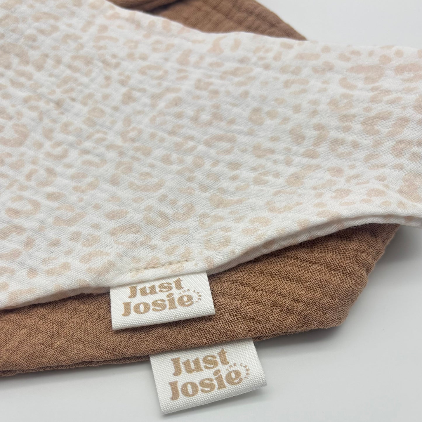 Musselin Halstuch - Leo (weiß/beige)