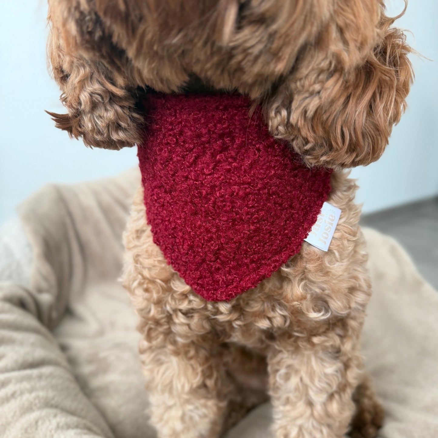 Bouclé Halstuch - Cozy Red