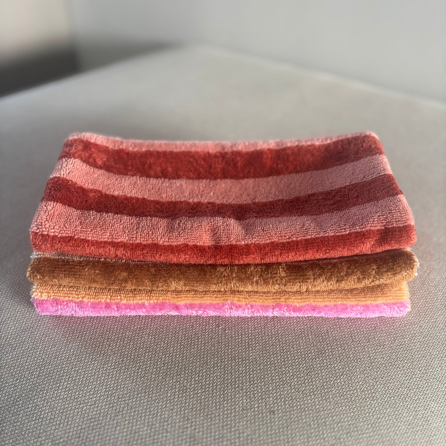Pfötchentuch - Gestreift Pink/Gelb - Limited Edition -