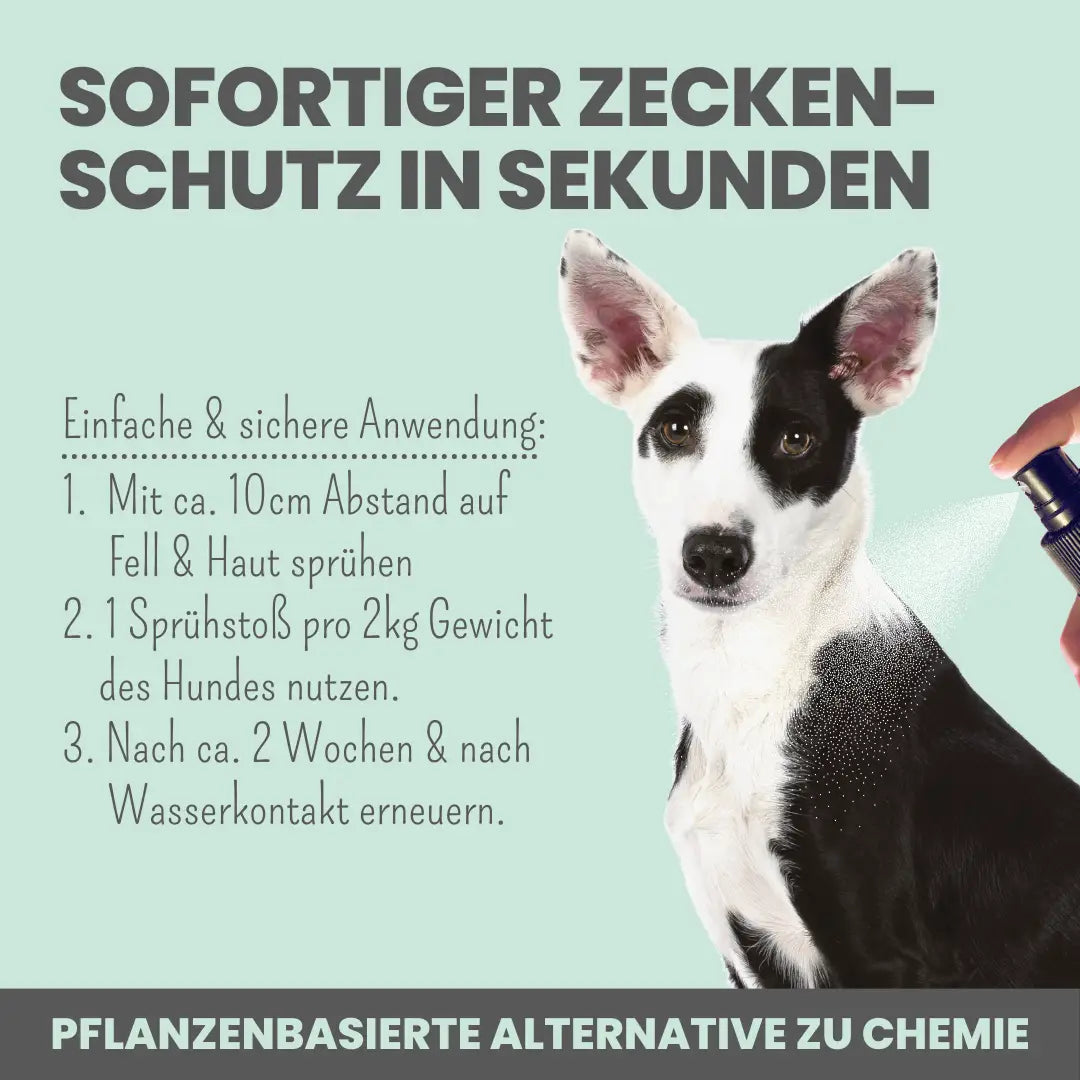 Noms+ Zpray für Hunde gegen Zecken, Flöhe, Milben & Mücken