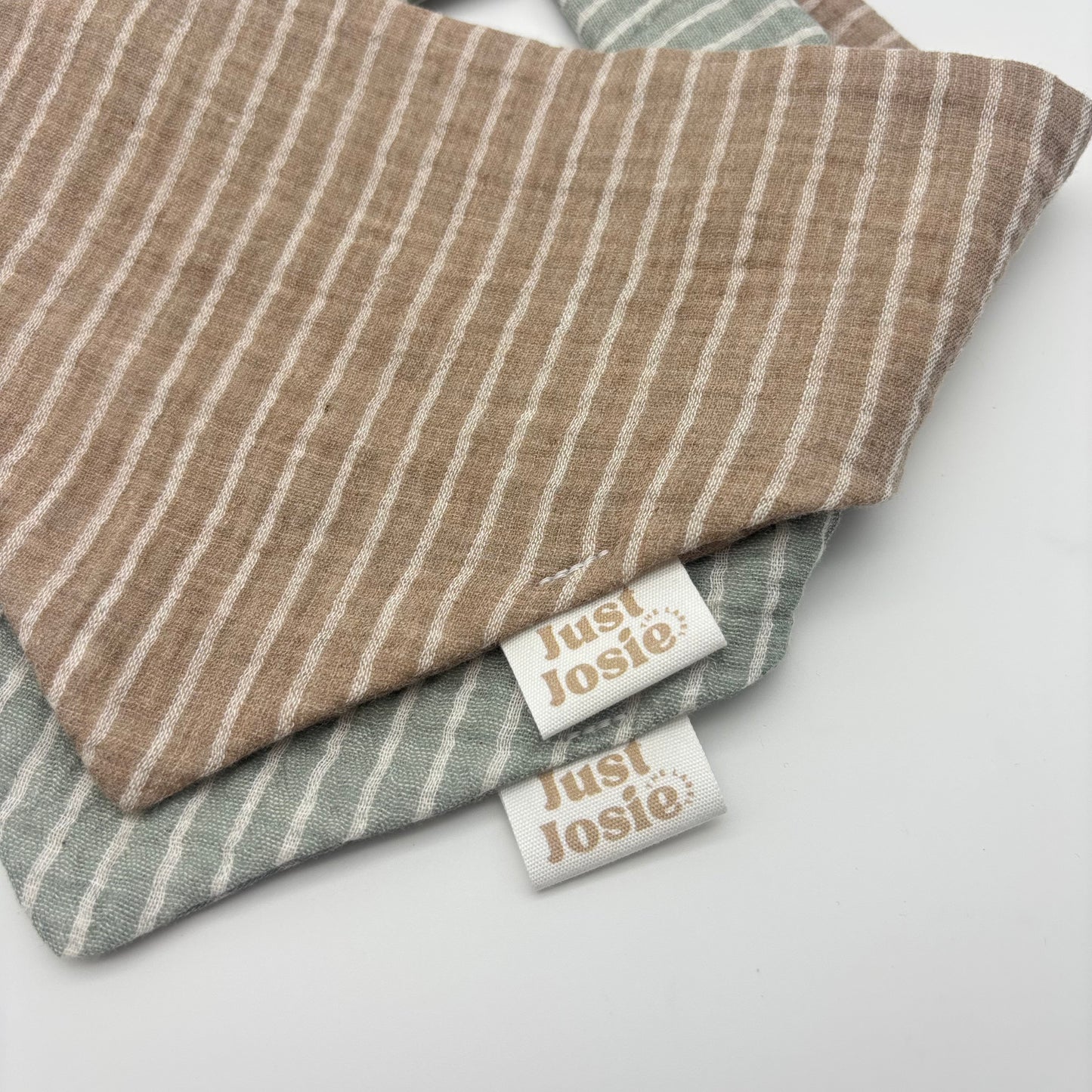 Musselin Halstuch Stripes - Grün