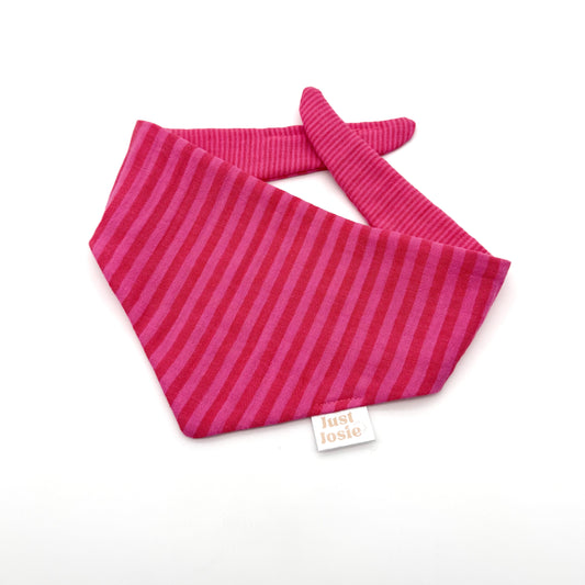 Musselin Halstuch - Stripes Pink/Rosa