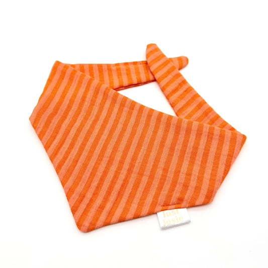 Musselin Halstuch - Stripes Orange/Rosa