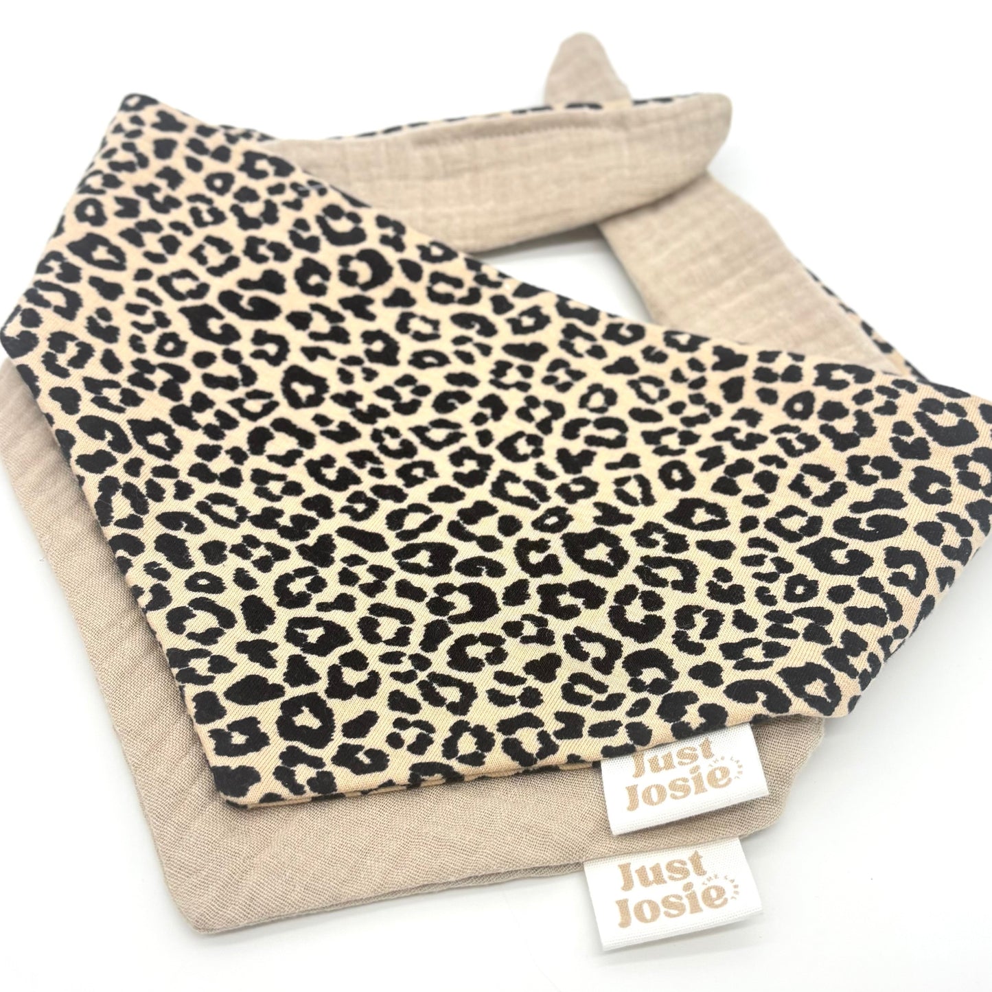 Musselin Halstuch - Leo (schwarz/braun)