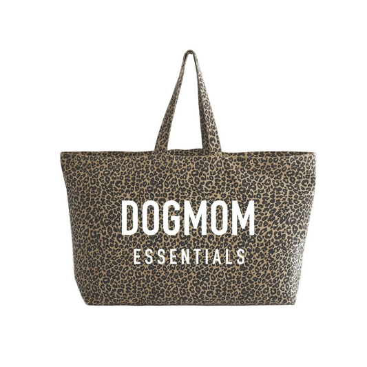 Oversize Tote Bag DOGMOM ESSENTIALS Vintage Leopard