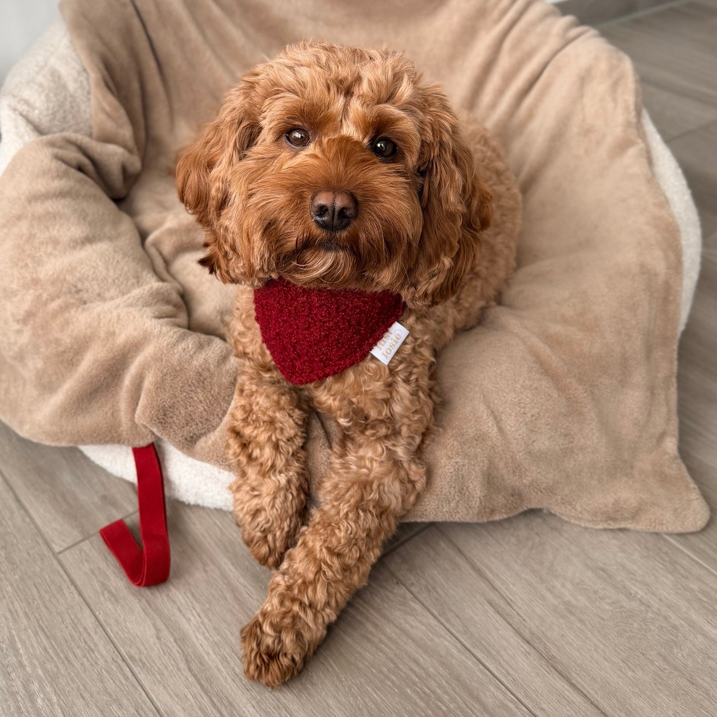 Bouclé Halstuch - Cozy Red