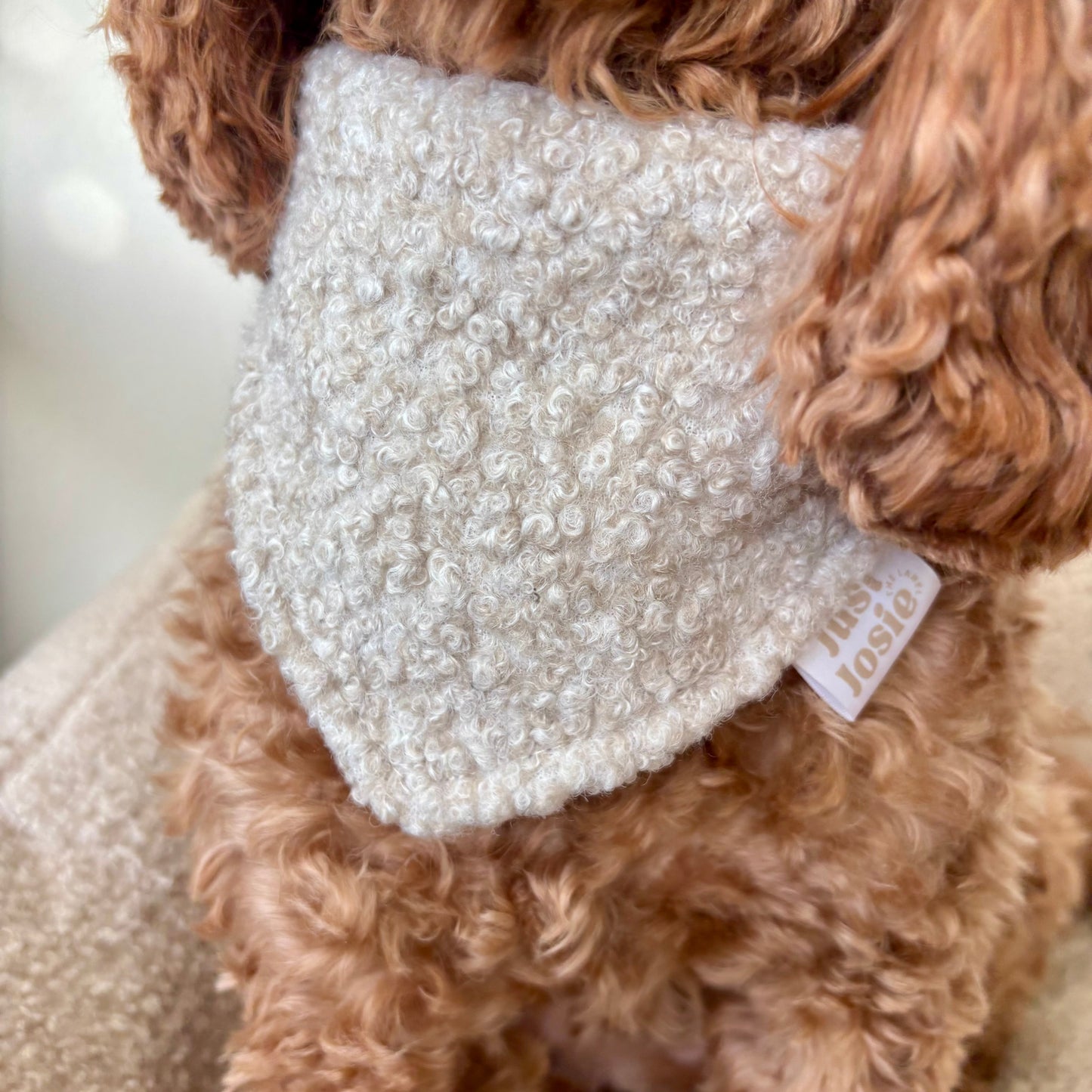 Bouclé Halstuch - Creme