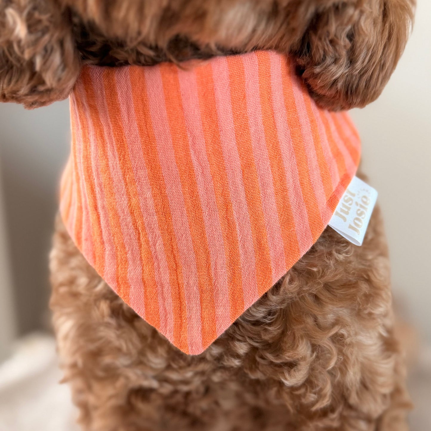 Musselin Halstuch - Stripes Orange/Rosa