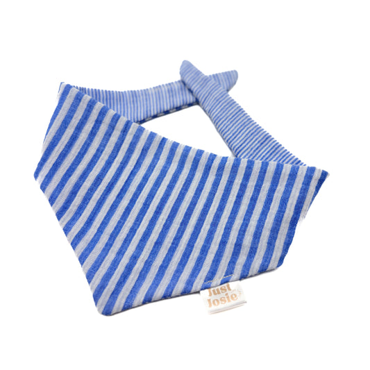 Musselin Halstuch - Stripes blau/weiß