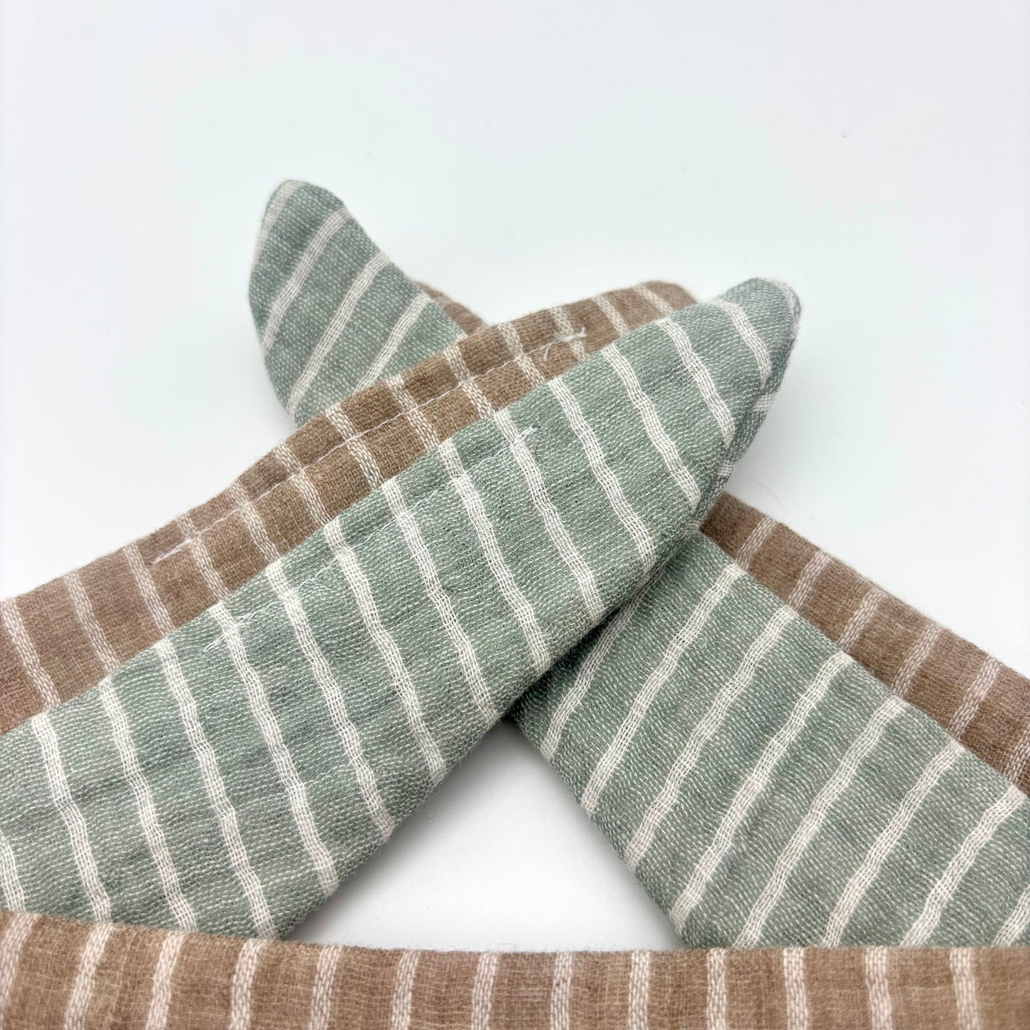 Musselin Halstuch Stripes - Grün