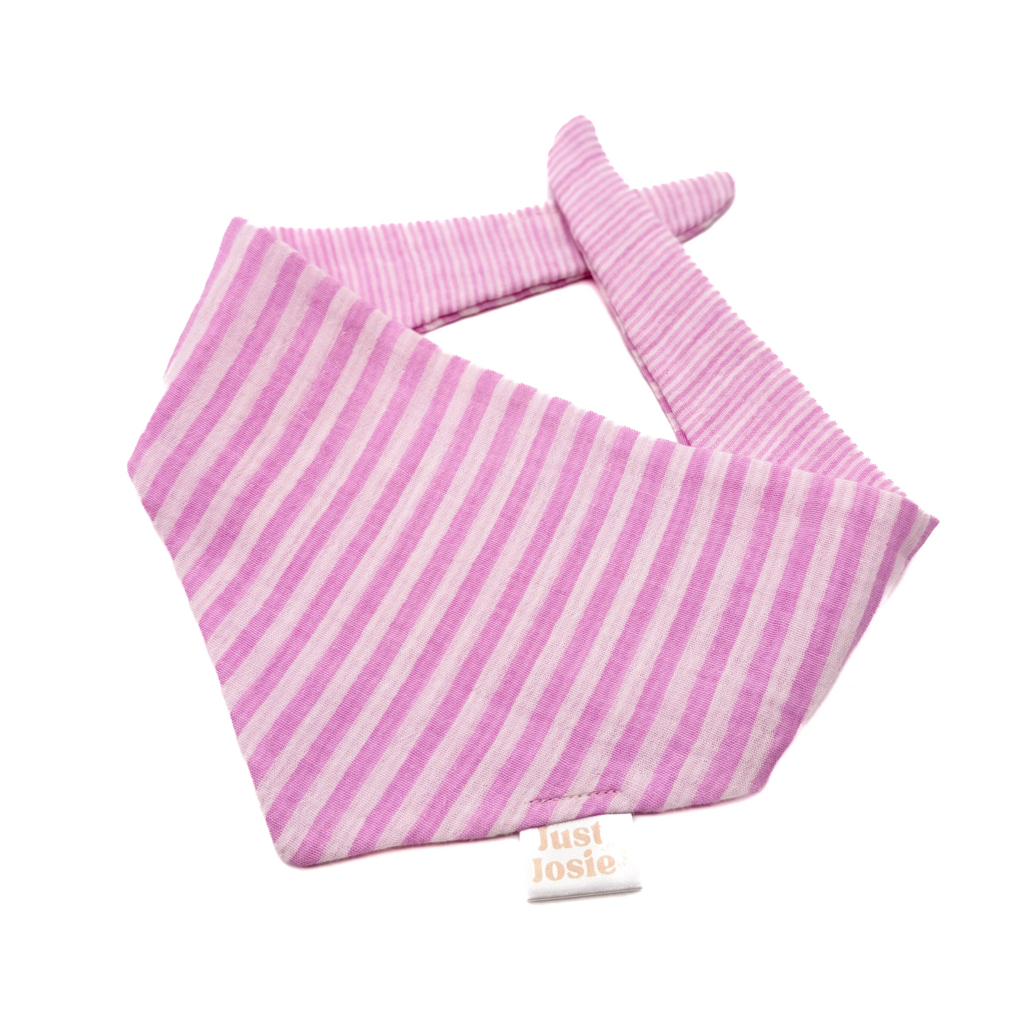 Musselin Halstuch - Stripes pink/weiß