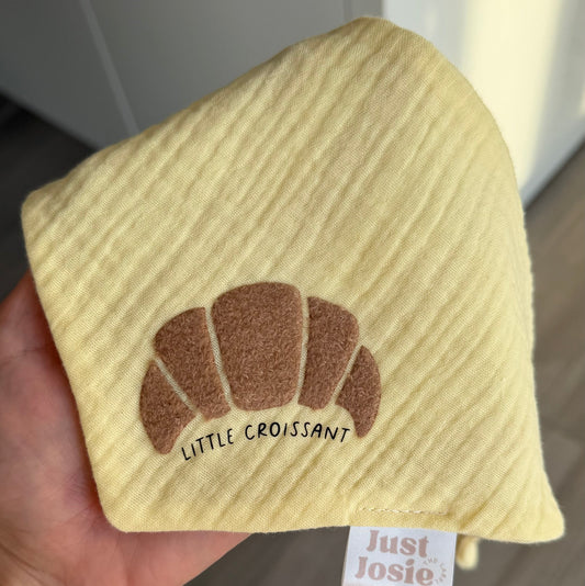 Little Croissant Patch für Musselin Halstuch
