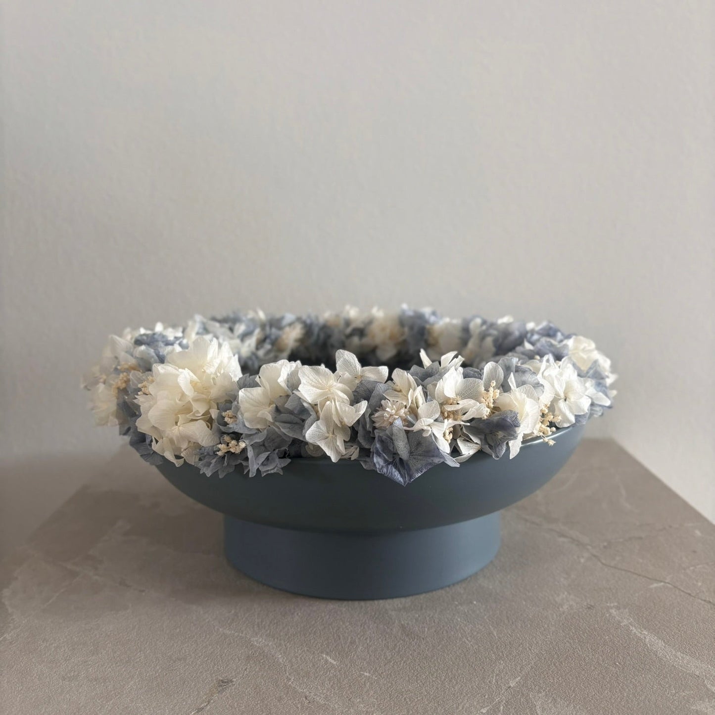 Trockenblumenkranz - Blau