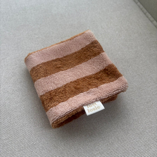 Pfötchentuch - Gestreift Braun/Rosa - Limited Edition